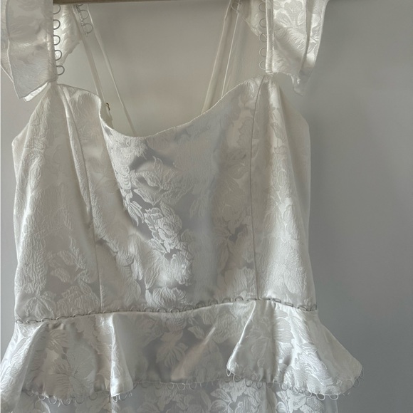 V. Chapman Violet Corset Ruffled Tiered Hem Midi Dress - Picture 8 of 9